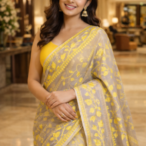 cotton silk bengal jamdani saree