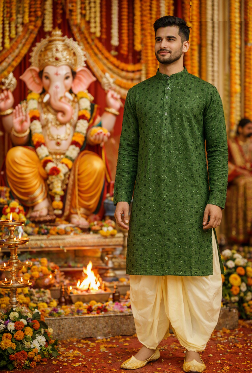 beige silk dhoti pant for men beige silk dhoti pant for men