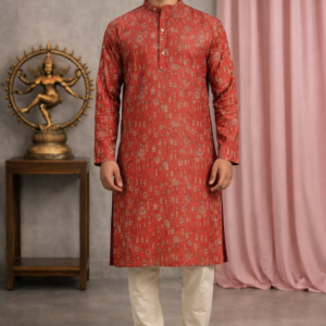 men's cotton silk kurta