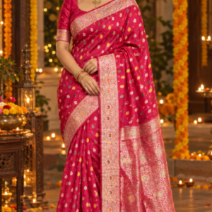 minakari benarasi silk saree