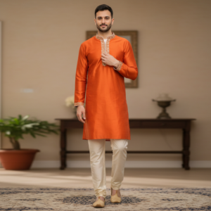 men's jacquard kurta pajama set