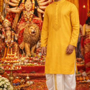 men's white silk dhoti pant