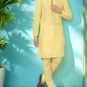 men's silk kurta pajama set