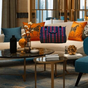 ajrakh printed duffle bags