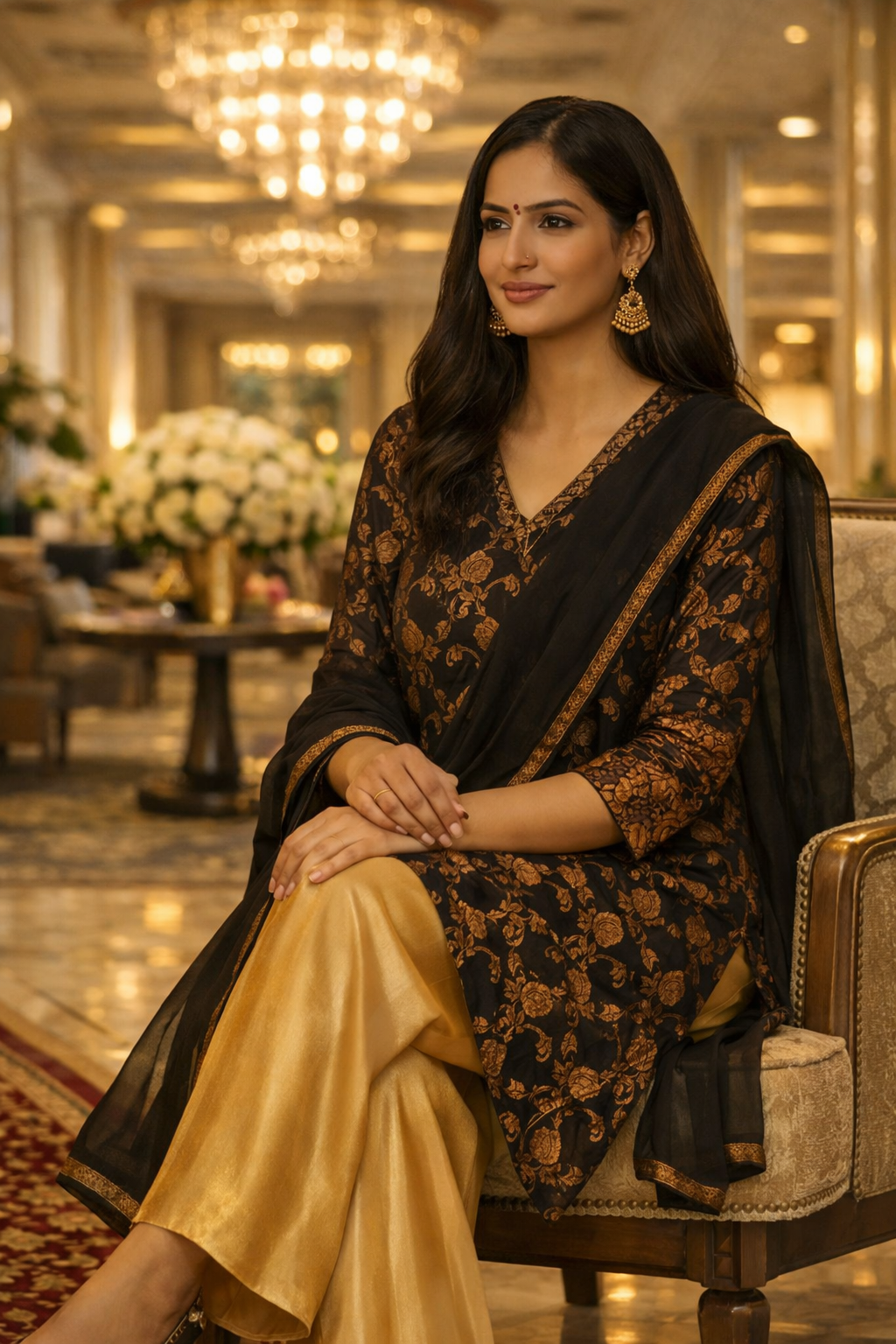 women's silk kurti palazzo dupatta set women's silk kurti palazzo dupatta set
