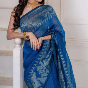 linen jamdani saree