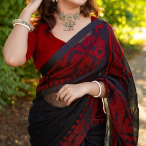 linen jamdani saree