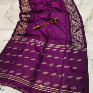 linen jamdani saree