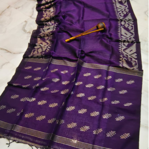 linen jamdani saree