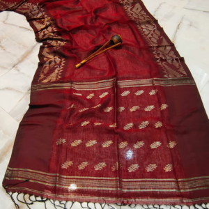 linen jamdani saree