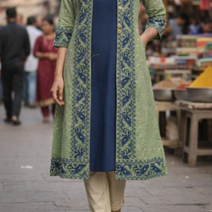 women's sleeveless kurti & jamdani jacket combo (copy)