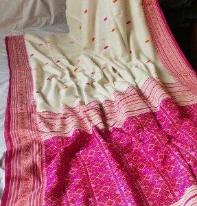 assam khadi cotton saree